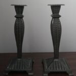 Pair Iron Candle Holders