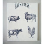 Rustic Fresh Farmhouse Animals Wall Art