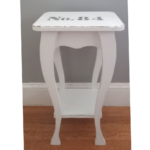 Distress White Farmhouse Side Table