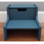 Blue Step Stool with Storage