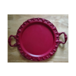 Maroon Metal Table Tray